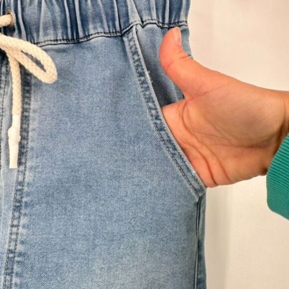 One Teaspoon Pacifica Luxe Stretch Drawstring Boyfriend Pull On Jeans XS - Picture 9 of 13